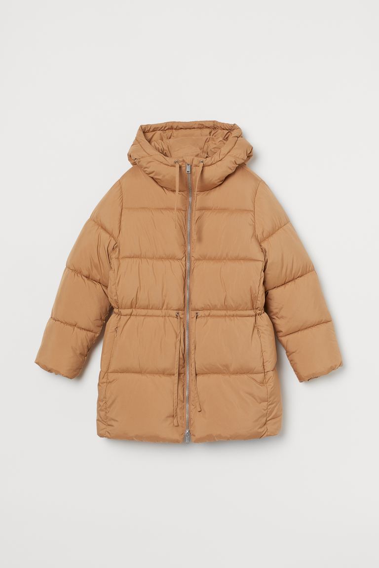 

Утепленная куртка с капюшоном H&M M Темно-бежевый