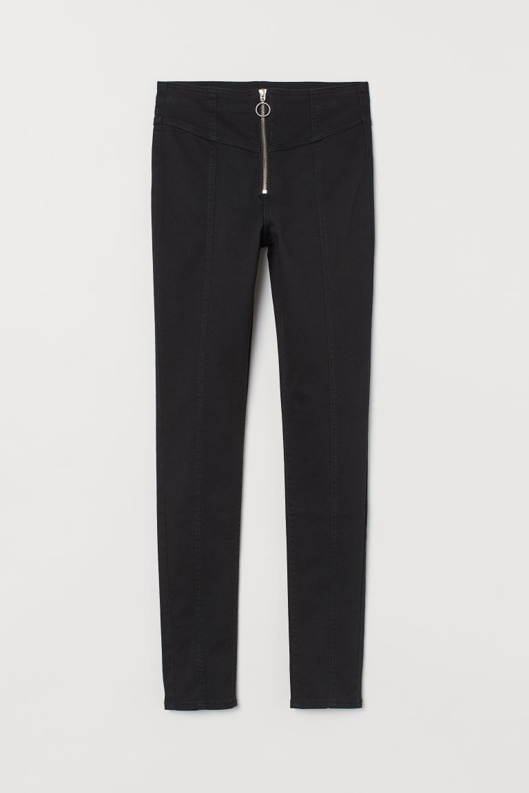

Брюки из твила High Waist H&M  Черный, Брюки из твила High Waist H&M 34 Черный
