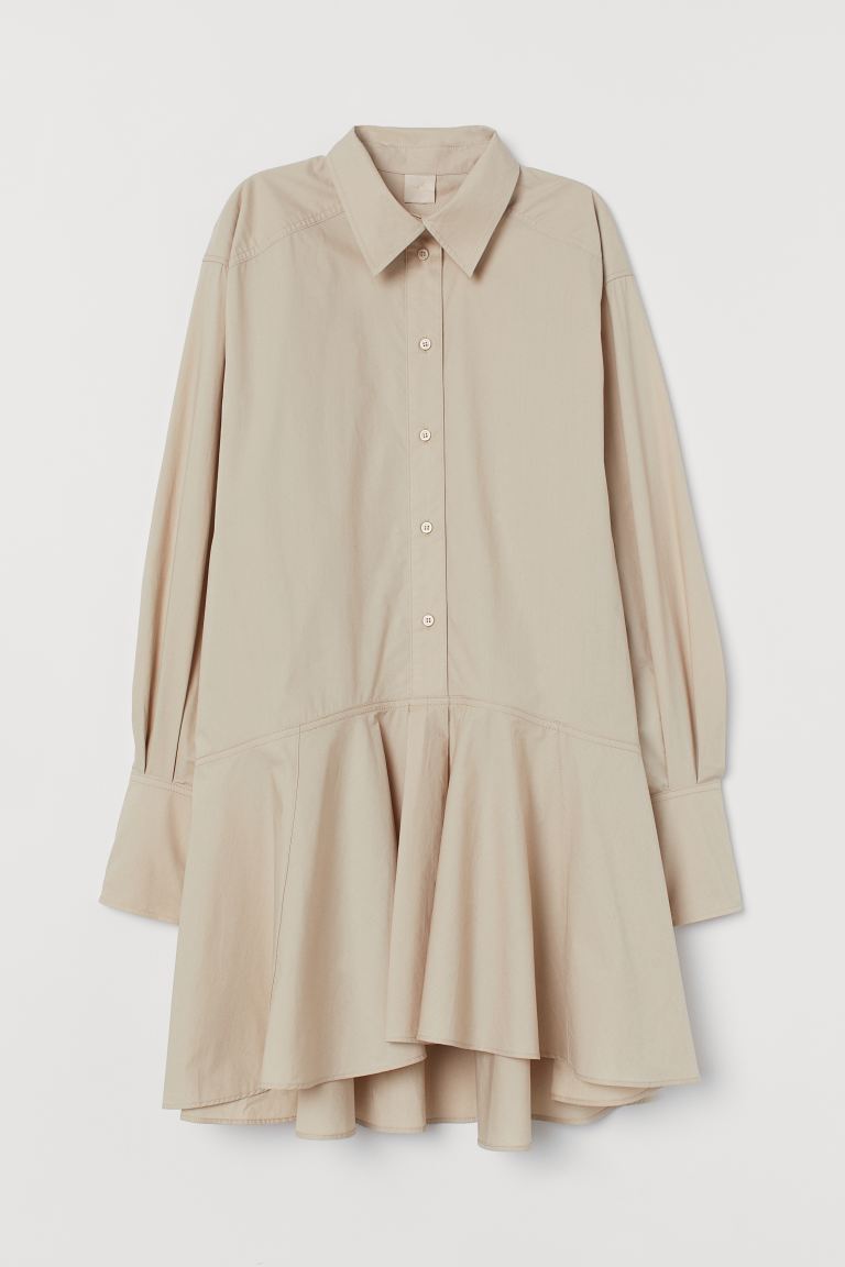 

Хлопковая туника H&M  Бежевый, Хлопковая туника H&M S Бежевый