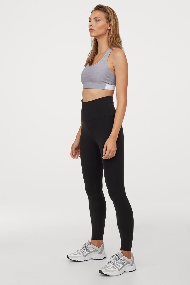 

Спортивные Леггинсы High Waist H&  Черный, Спортивные Леггинсы High Waist H&M M Черный