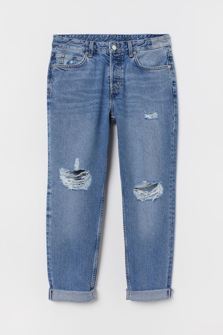 

Джинсы Boyfriend Low H&M 34P Голубой деним