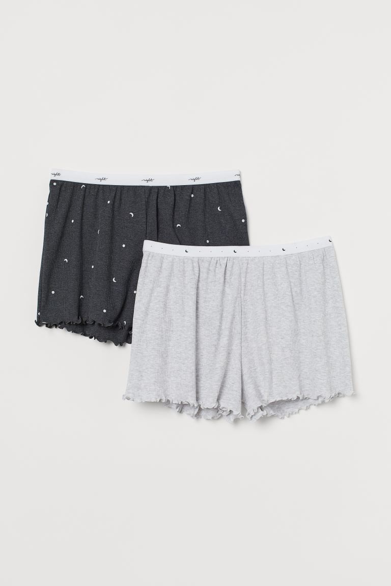 

Упаковка 2 пары пижамные шорты H&M  Серый/Night, Упаковка 2 пары пижамные шорты H&M XS Серый/Night