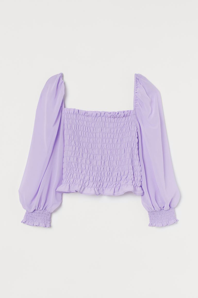 

Короткая блузка H&M L Сиреневый