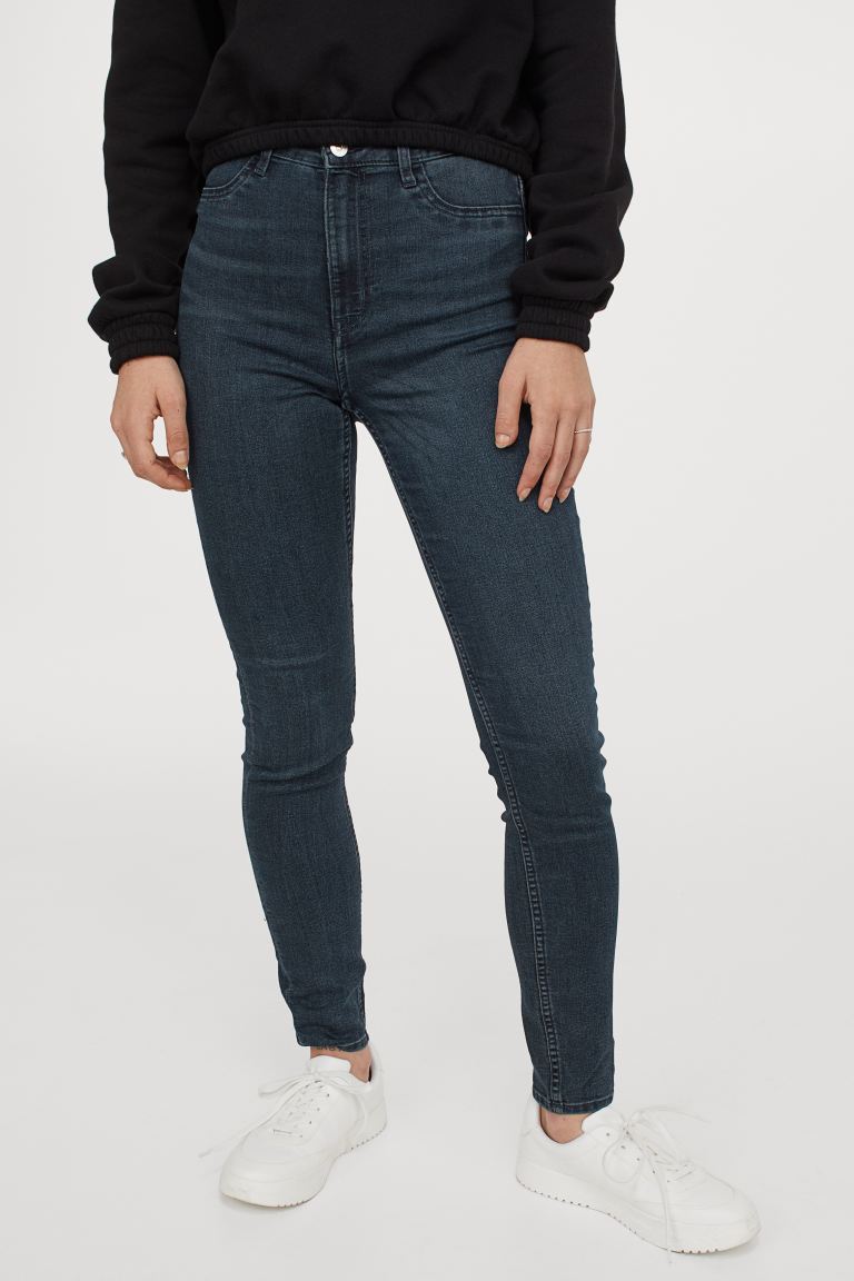 

Джинсы Super Skinny High H&M 34 Темно-синий деним