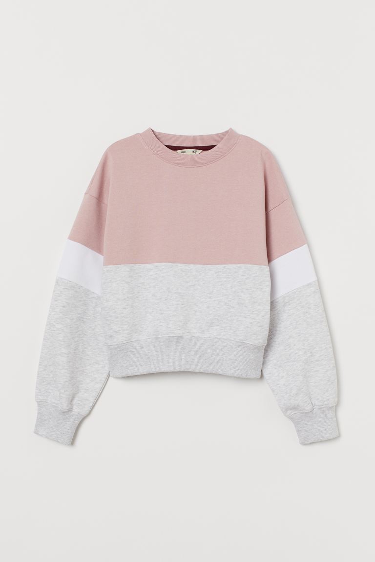 

Свитшот H&M 134/140 Пудрово-розовый/Белый/Серый меланж (0811958001)