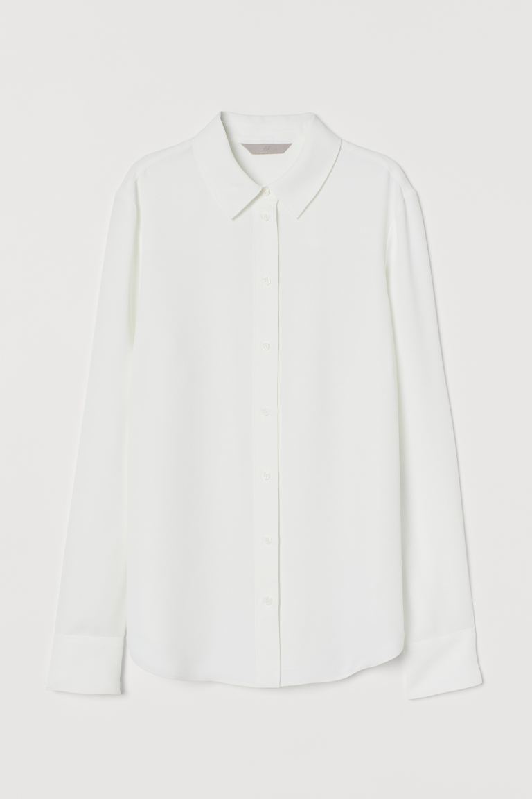 

Креповая блузка H&M 36 Белый