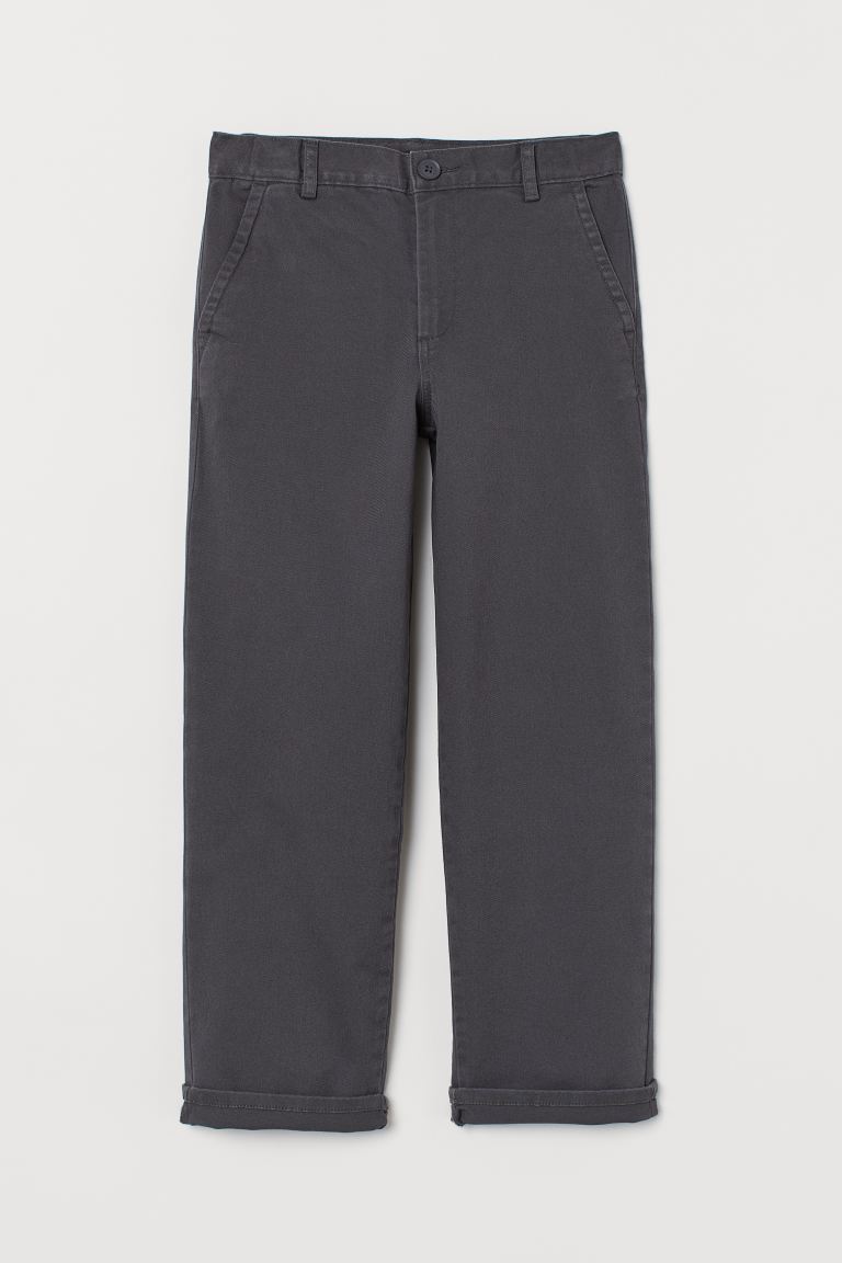 

Чиносы Straight Fit H&M 134/140 Темно-серый (0855323002)