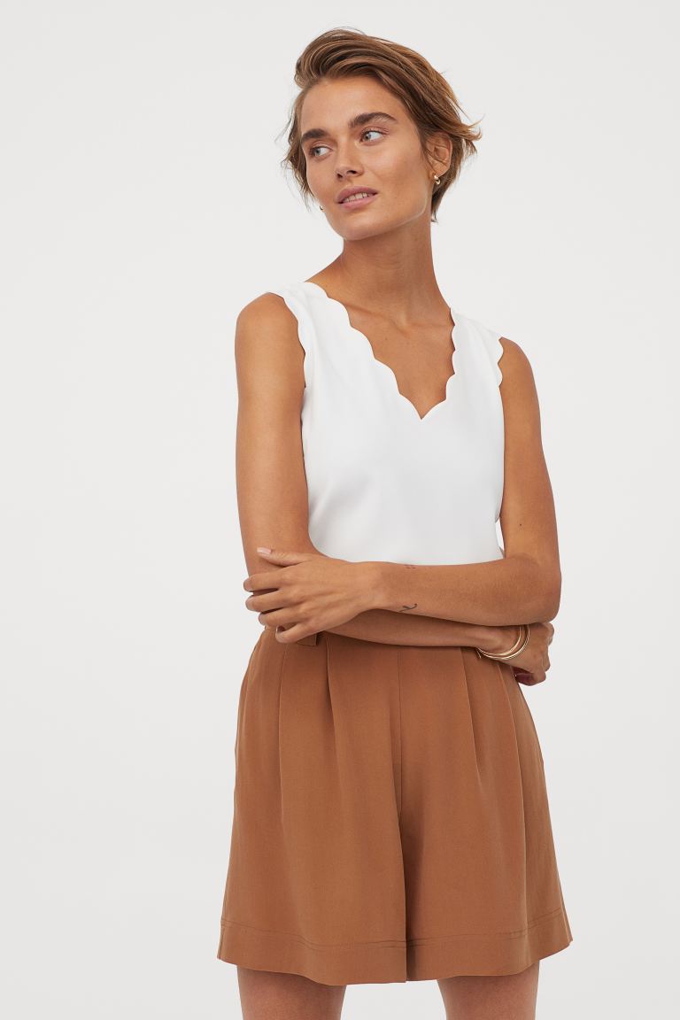 

Блузка без рукавов H&M  Белый, Блузка без рукавов H&M 36 Белый