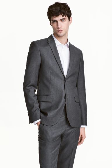 

Шерстяной пиджак Regular fit H&M  Темно-серый, Шерстяной пиджак Regular fit H&M 56 Темно-серый