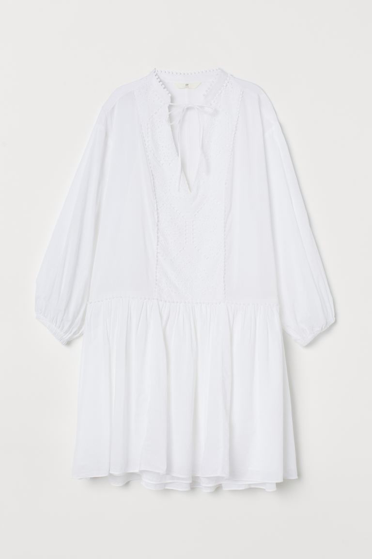 

Хлопковая туника H&M L Белый