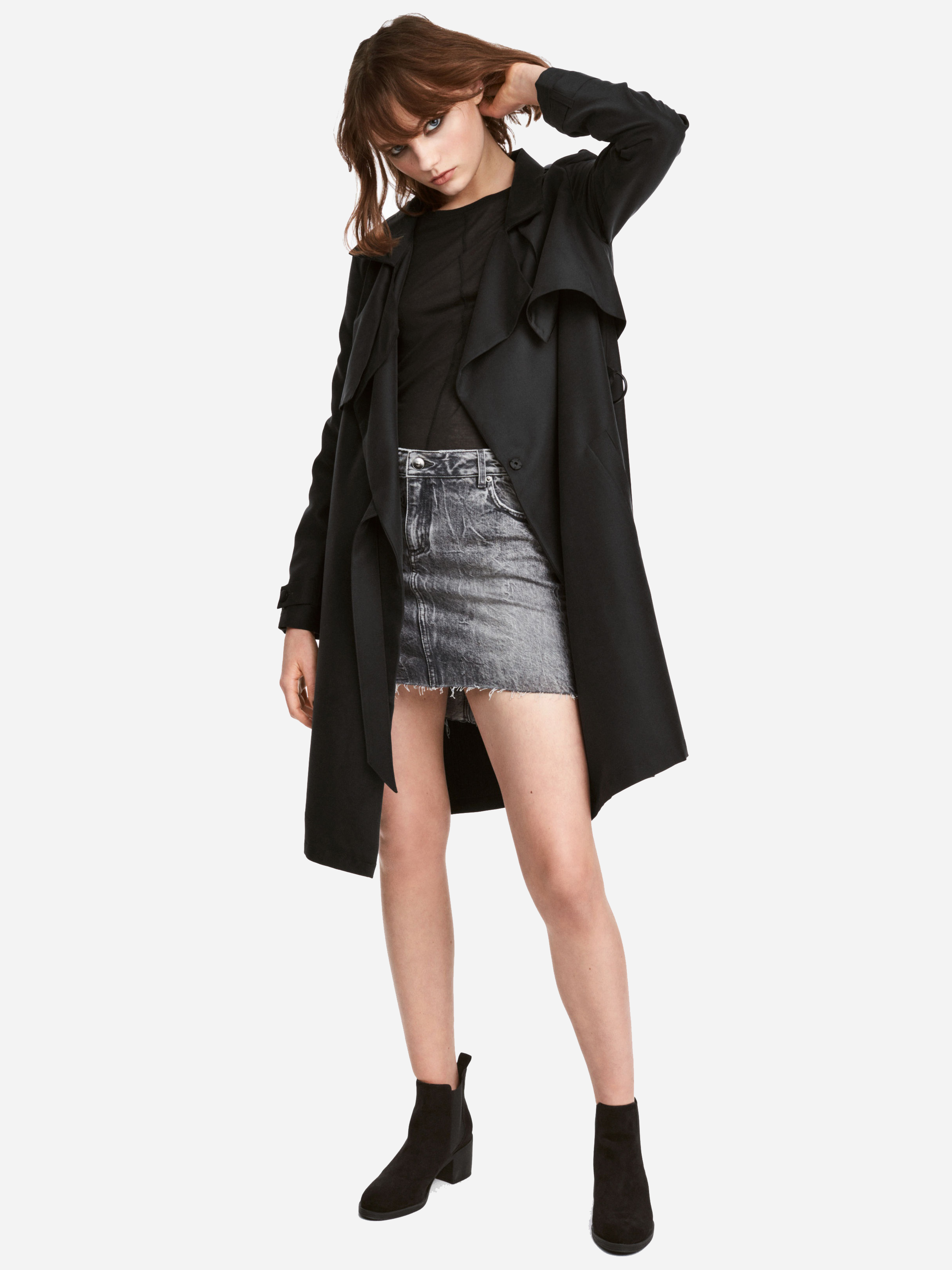 

Плащ H&M 4464825-AAAD 44 Черный