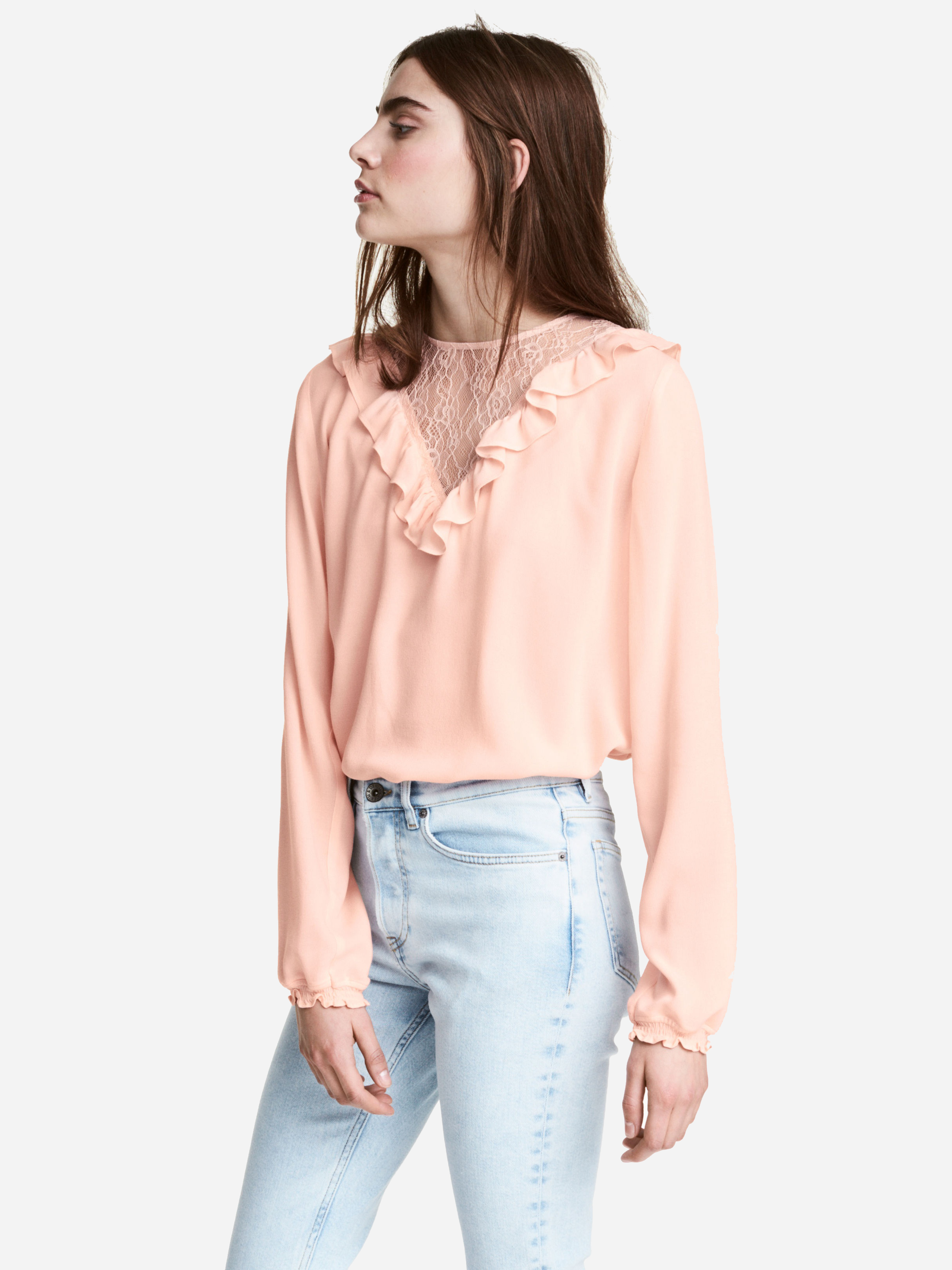 

Блузка H&M 4574495-ACUH 36 Бледно-розовая