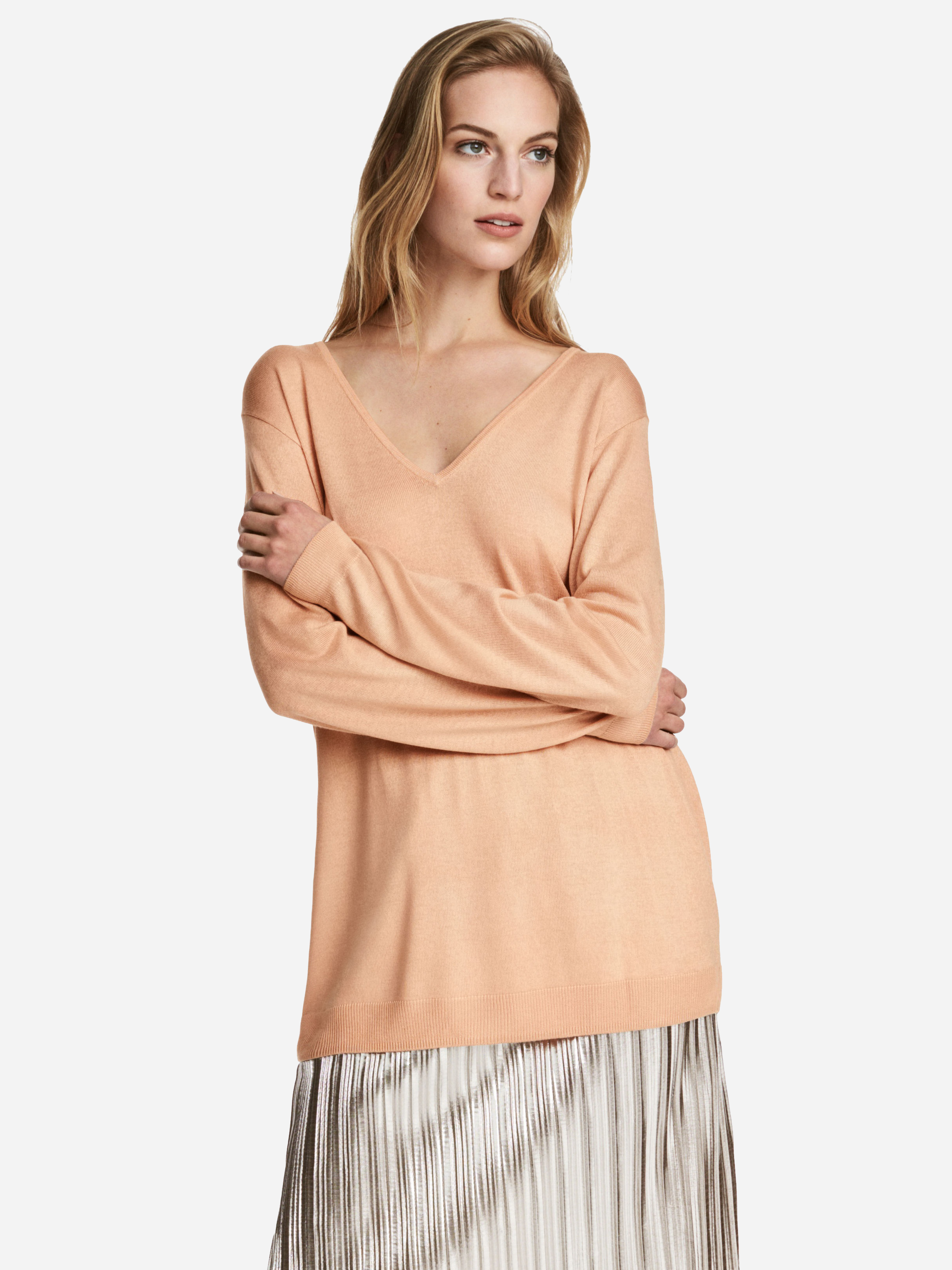 

Пуловер H&M 5018225-ACTQ L Бежевый