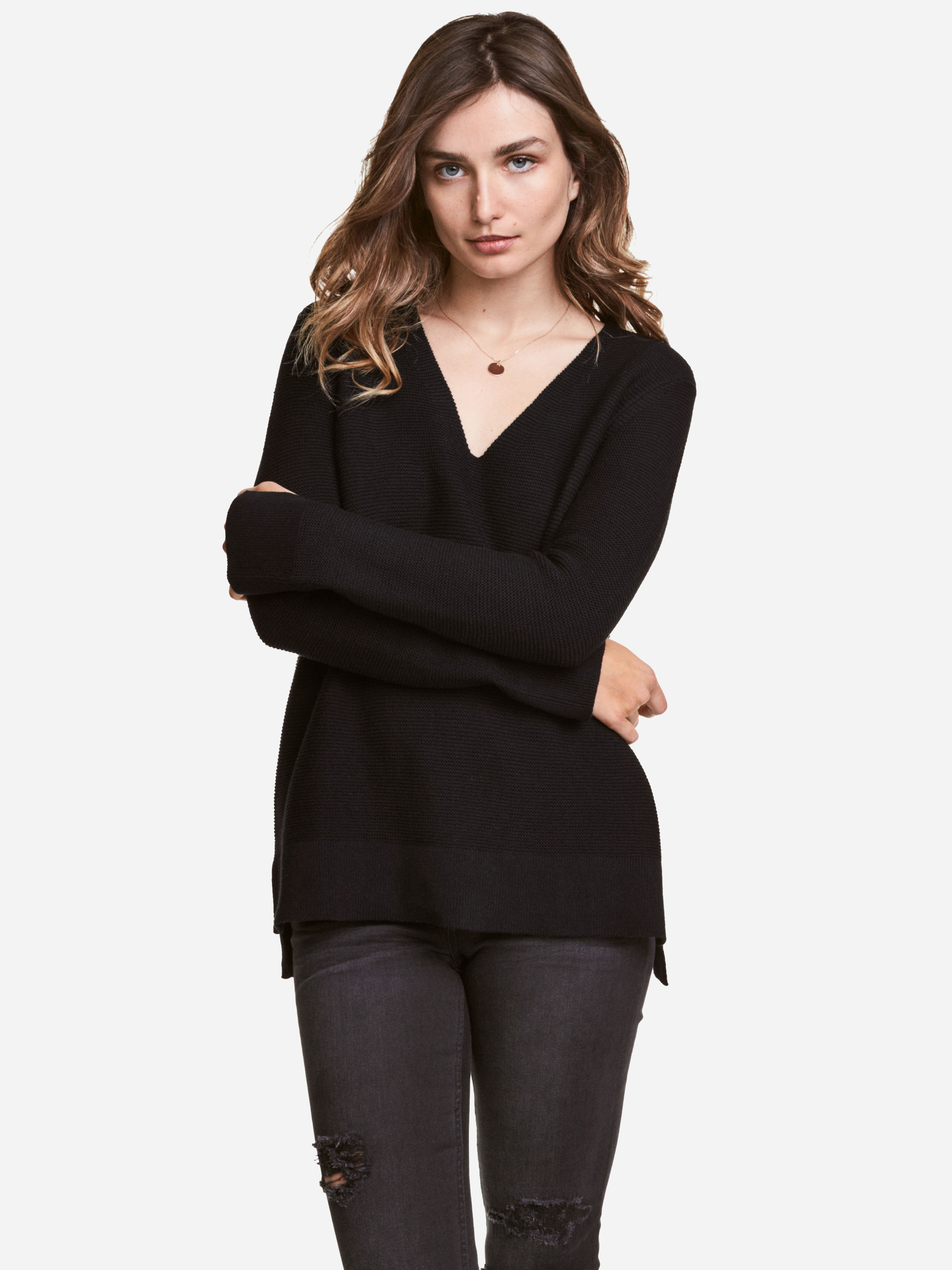 

Пуловер H&M 4930825-AAAD XL Черный