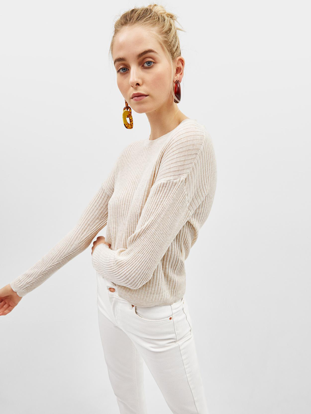 

Джемпер Bershka 2006-546-754-ACWJ XS Светло-бежевый