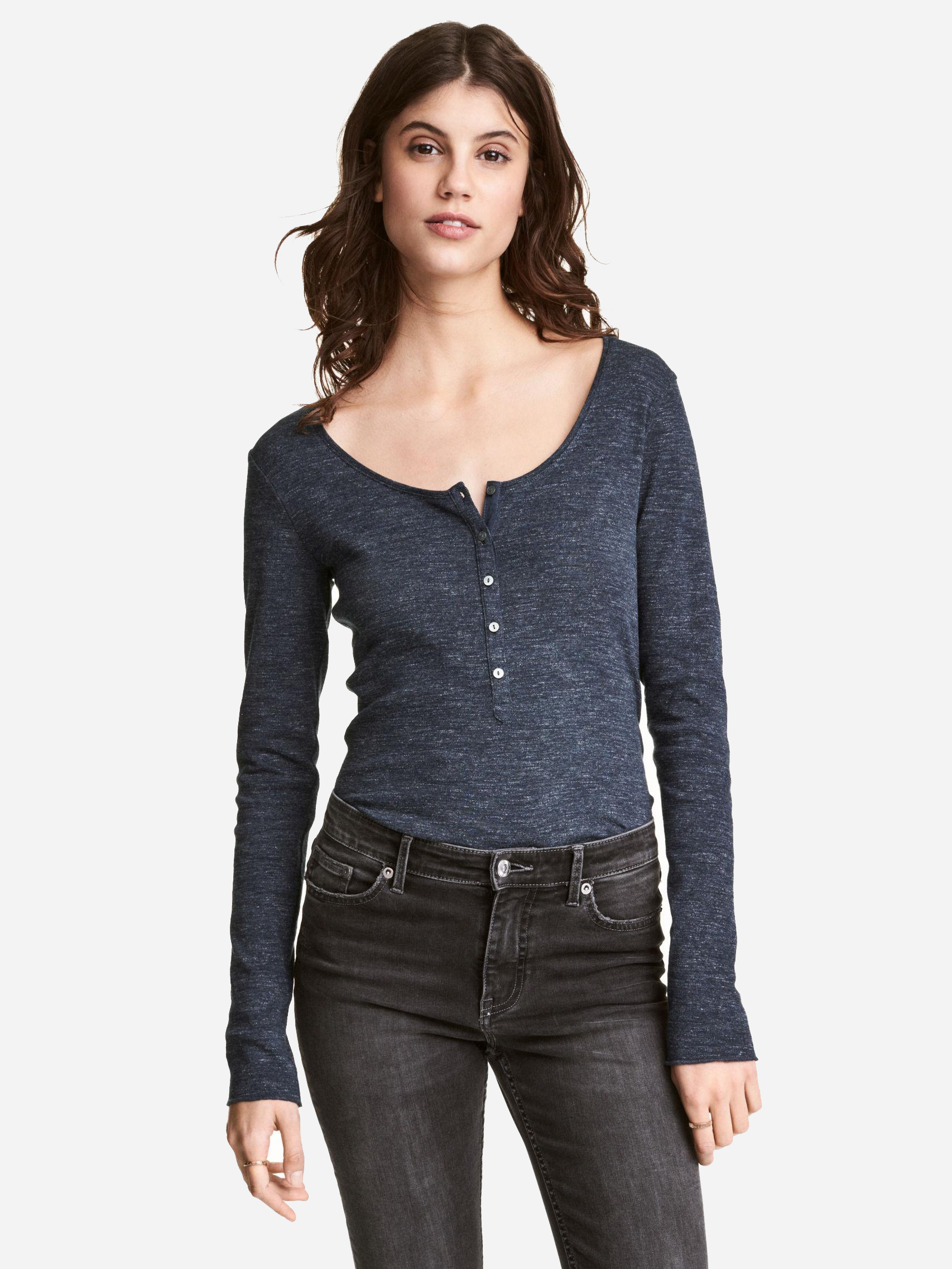 

Лонгслив H&M 4238194-ACSN M Синий с чёрным