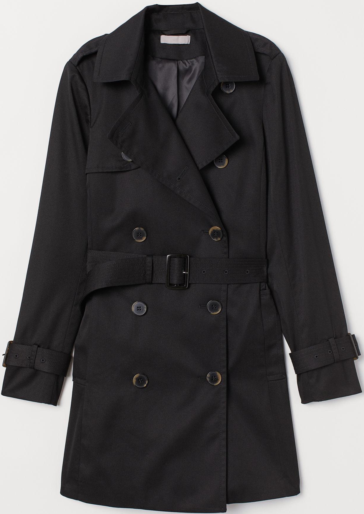 

Тренч H&M 6970319-AAAD 32 Черный