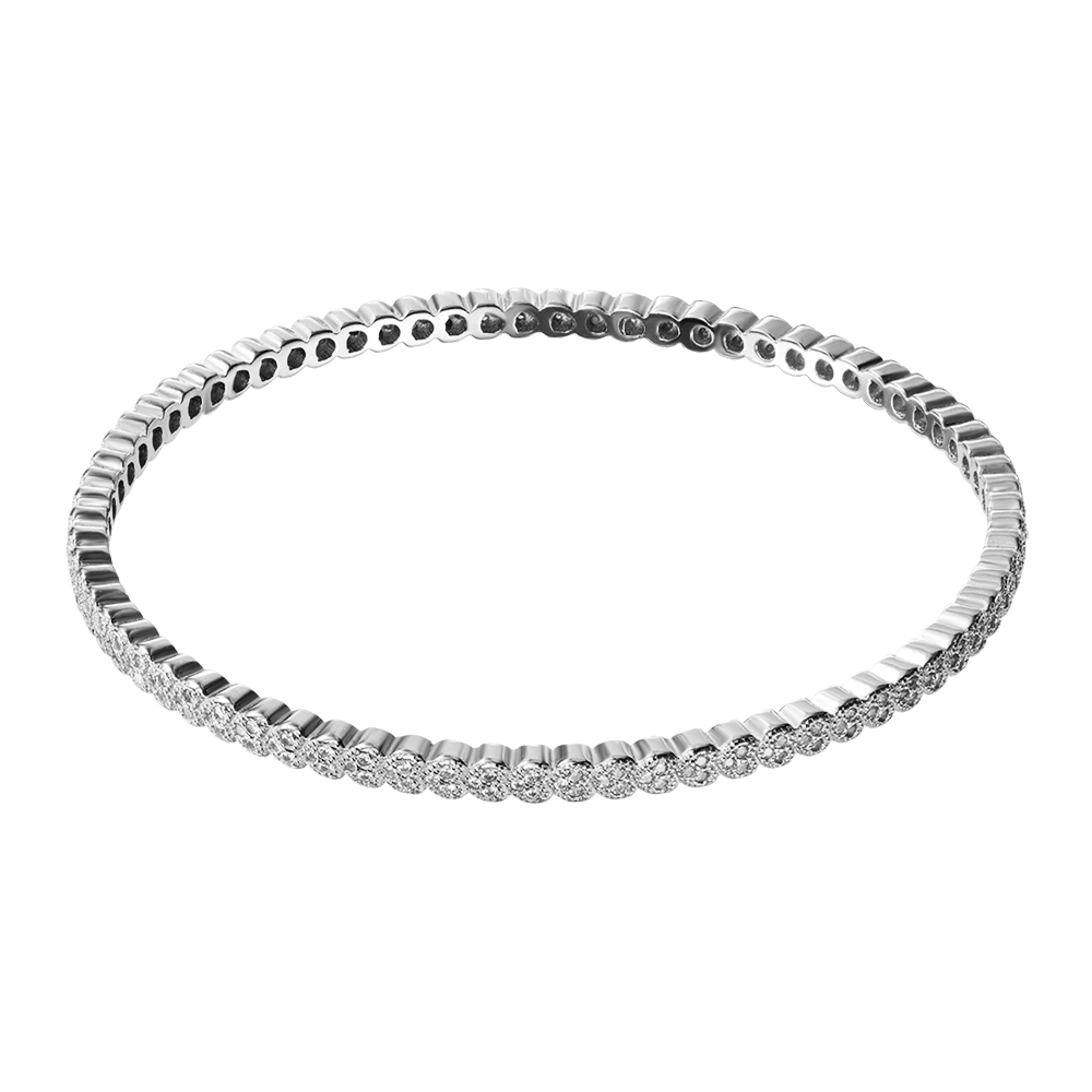 

Серебряный браслет с фианитами 000133424 б/р размера