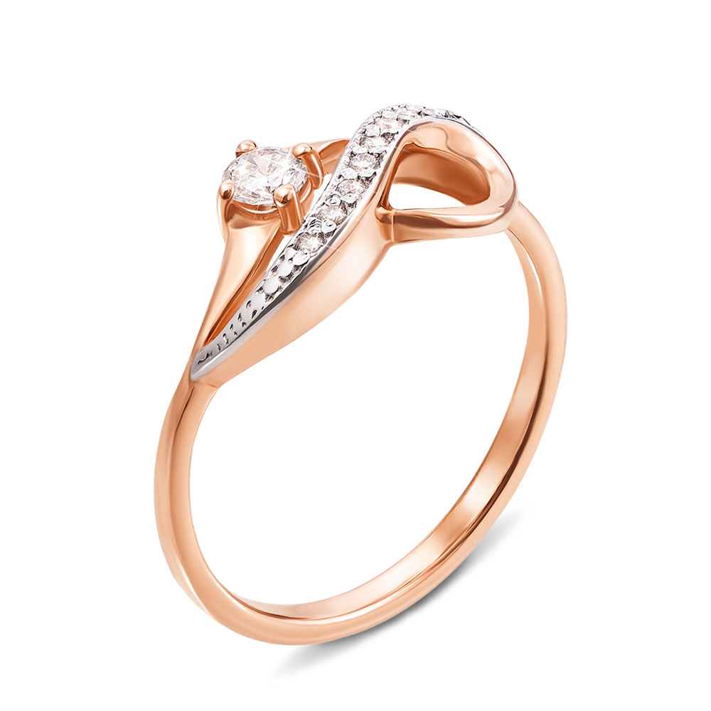 

Золотое кольцо Оранта в красном цвете с фианитами 000130261 16.5 размера