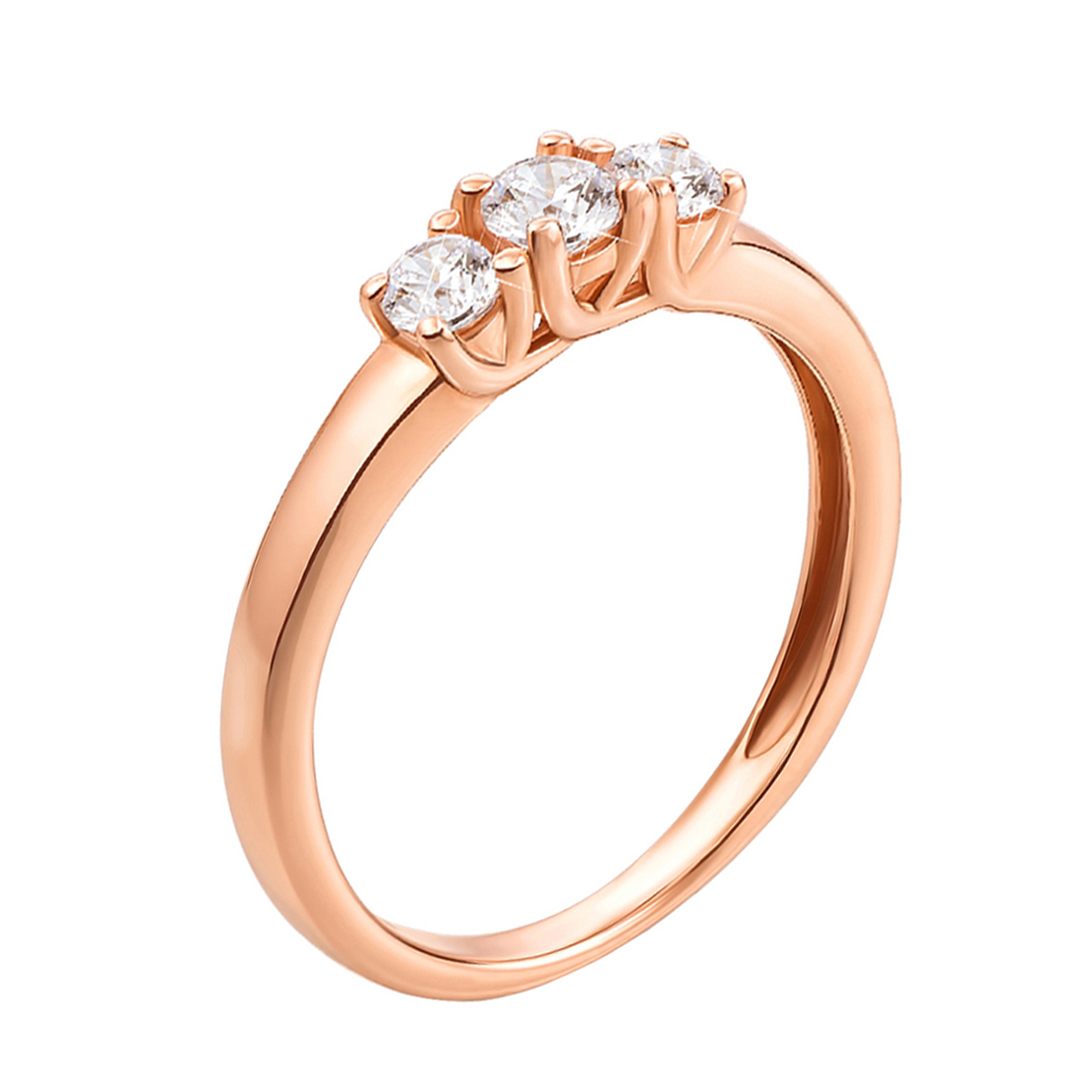

Золотое кольцо Рената в красном цвете с фианитами S Zirconia 000123199 16.5 размера