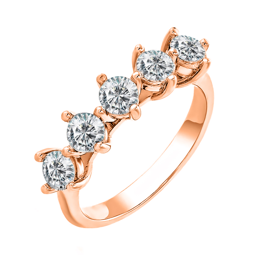 

Золотое кольцо с цирконием Swarovski 000036779 16 размера