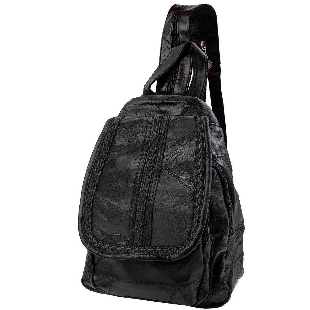 

Кожаный женский рюкзак Valiria Fashion 24х32х16 см Черный