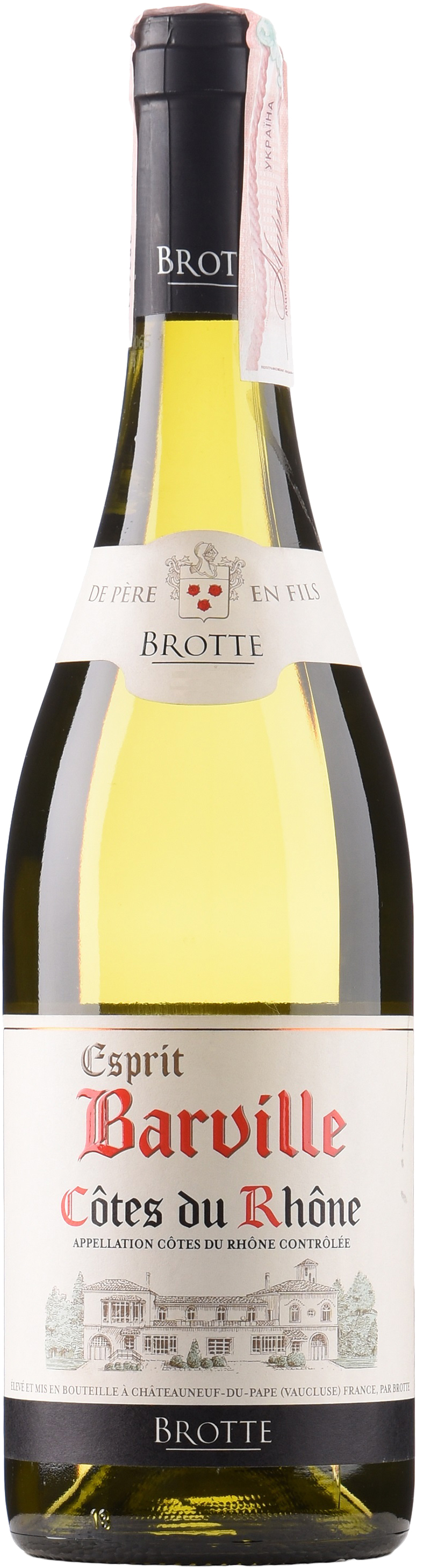 Акция на Вино Brotte Cotes du Rhone Esprit Barville Blanc белое сухое 0.75 л 13% (3217661025915) от Rozetka UA