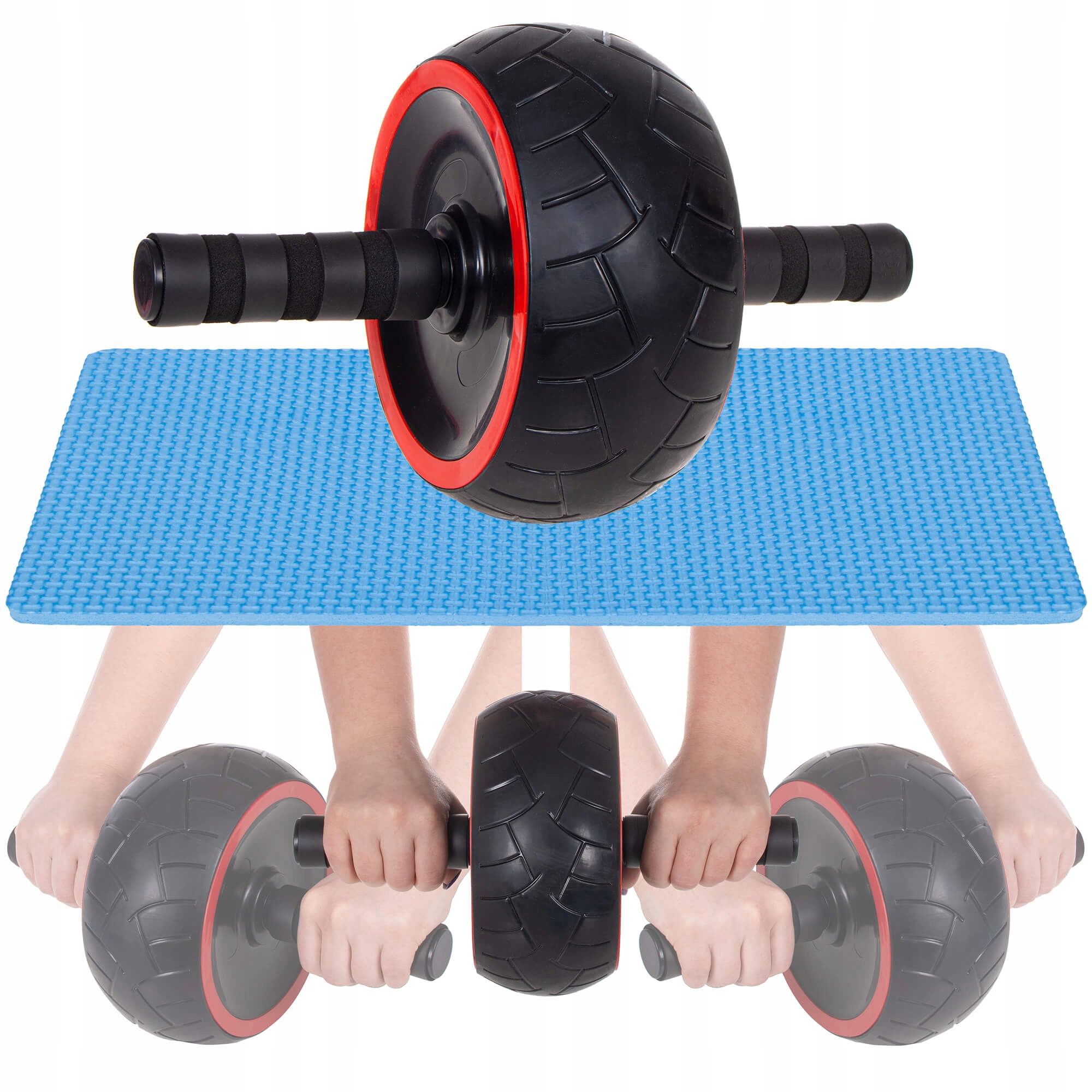 

Ролик для пресса Springos 22x34 см (fit0007038) Черно-красный