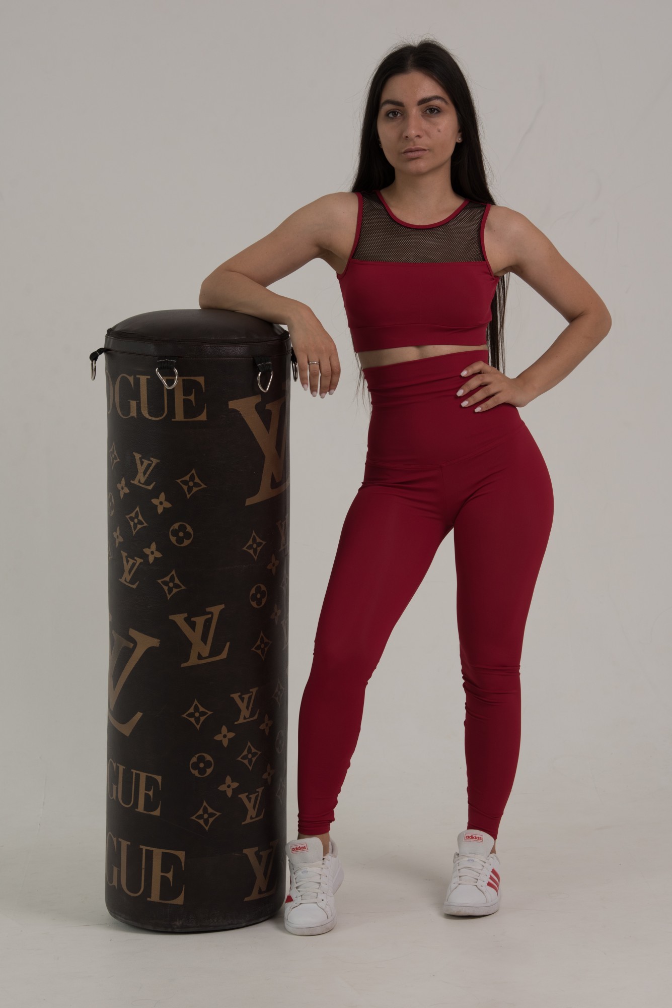

Спортивный женский костюм (Топ леггинсы) FitU XL Красный