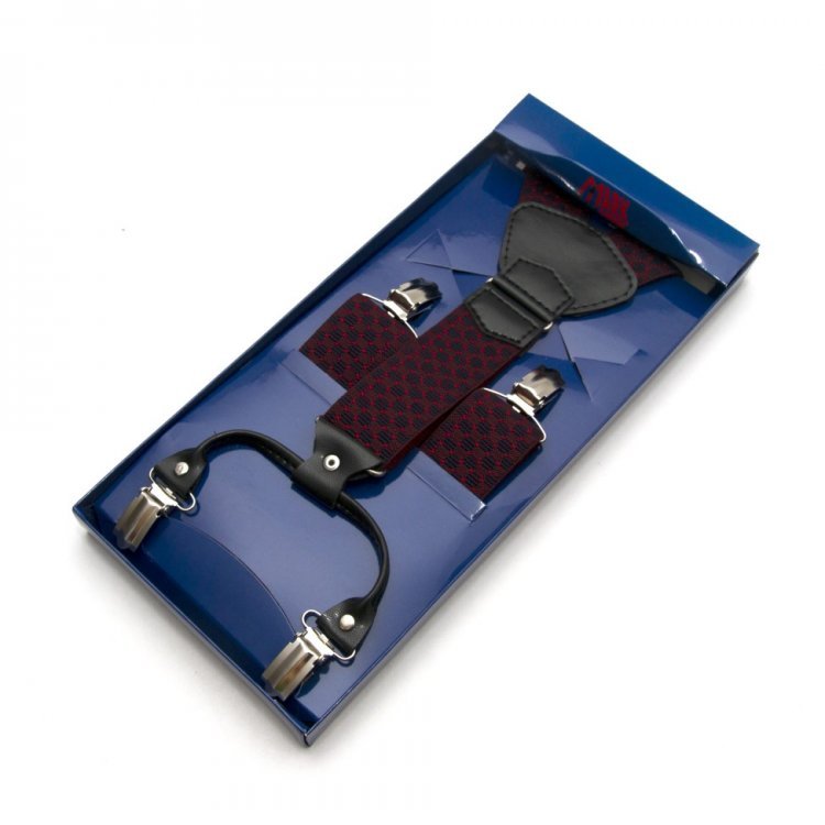 

Подтяжки Gofin suspenders 185х3,5 см Синий, Бордовый