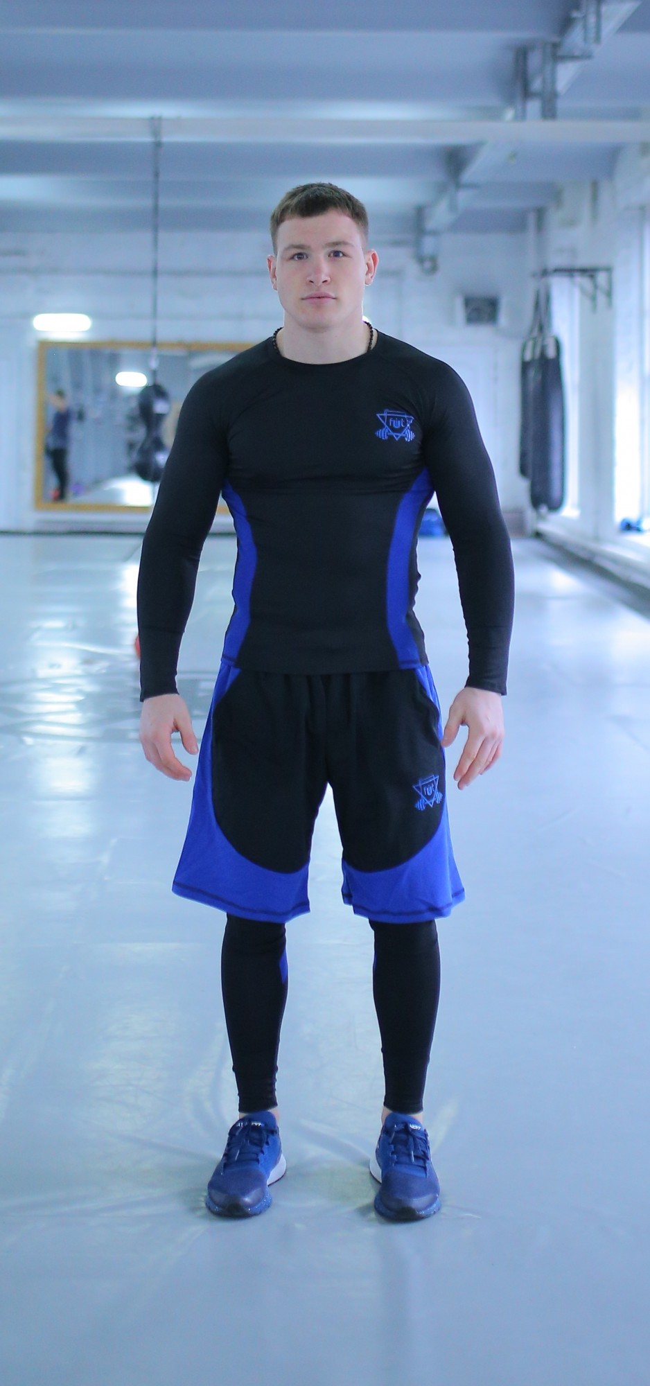 

Спортивный мужской набор Rush blue 3 1 FitU S Черный