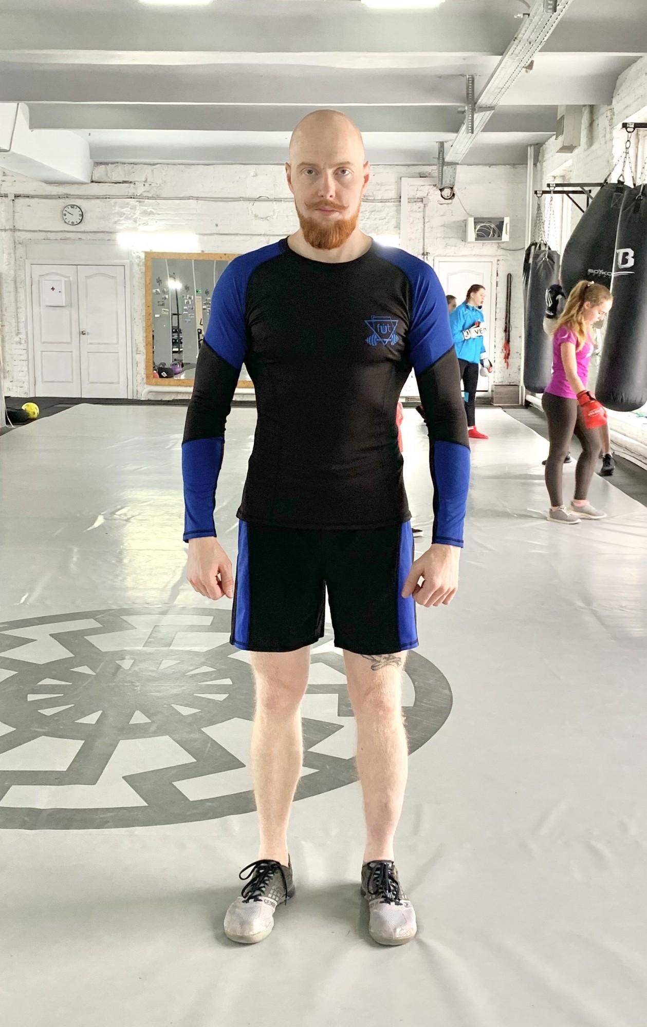 

Спортивный мужской набор (Рашгард шорты) Force blue 1 0 FitU M Черный