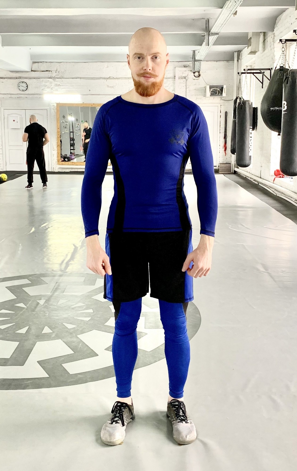

Спортивный мужской набор (Рашгард тайтсы шорты) Rush b-blue 3 0 FitU M Синий