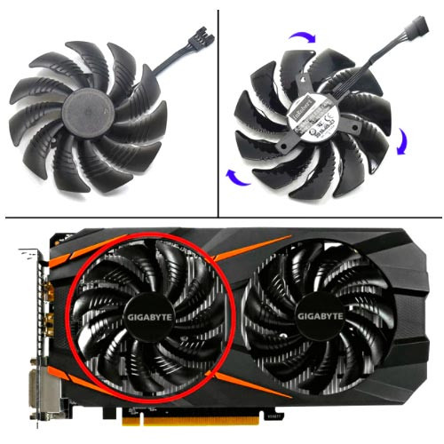 

Вентилятор Repairist T129215SU-B 88 мм 12 В 4 пин Gigabyte GTX 1050 1060 1070 RX 470 580