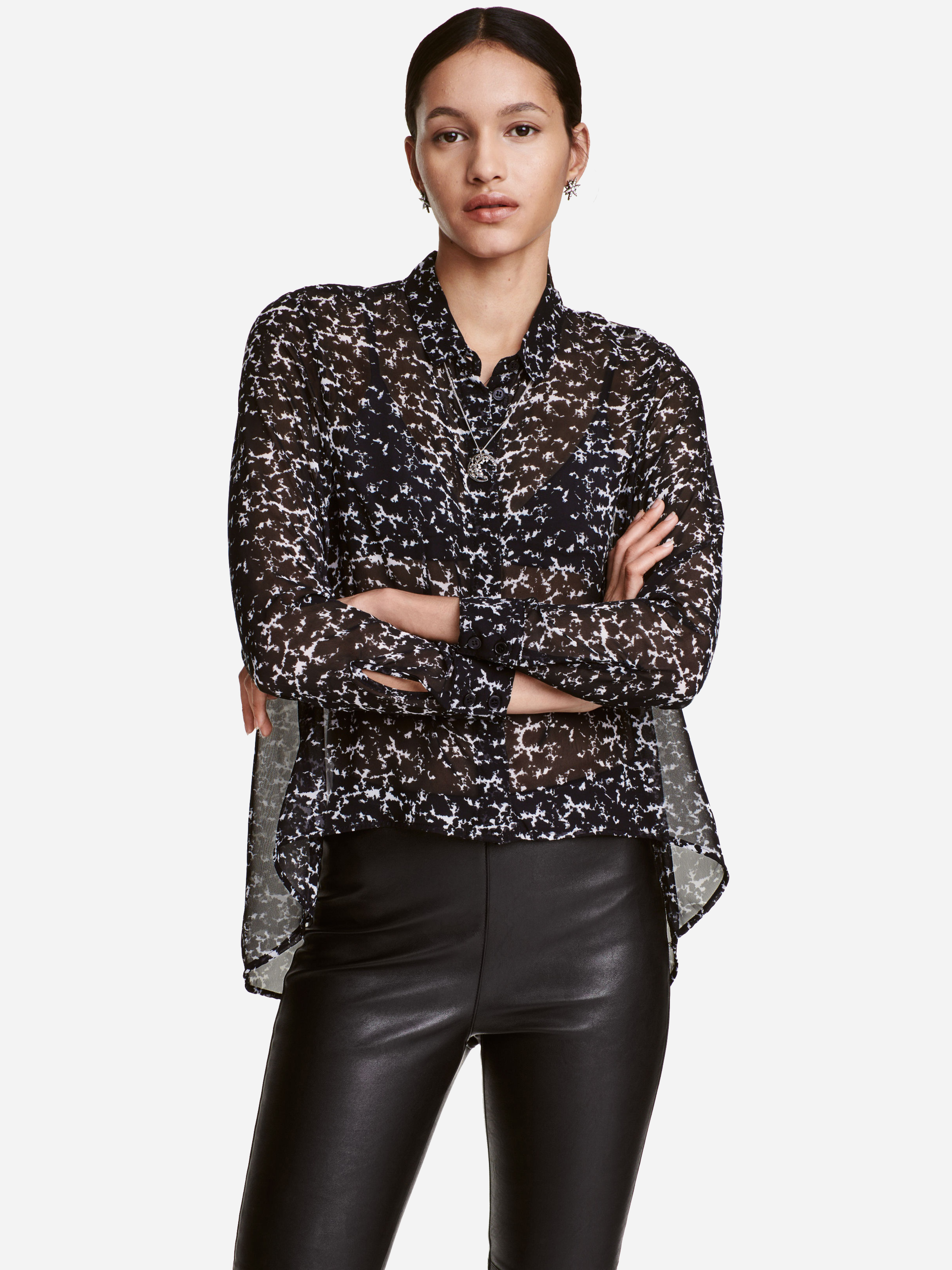 

Рубашка H&M 3378144-ADMZ 42 Черная