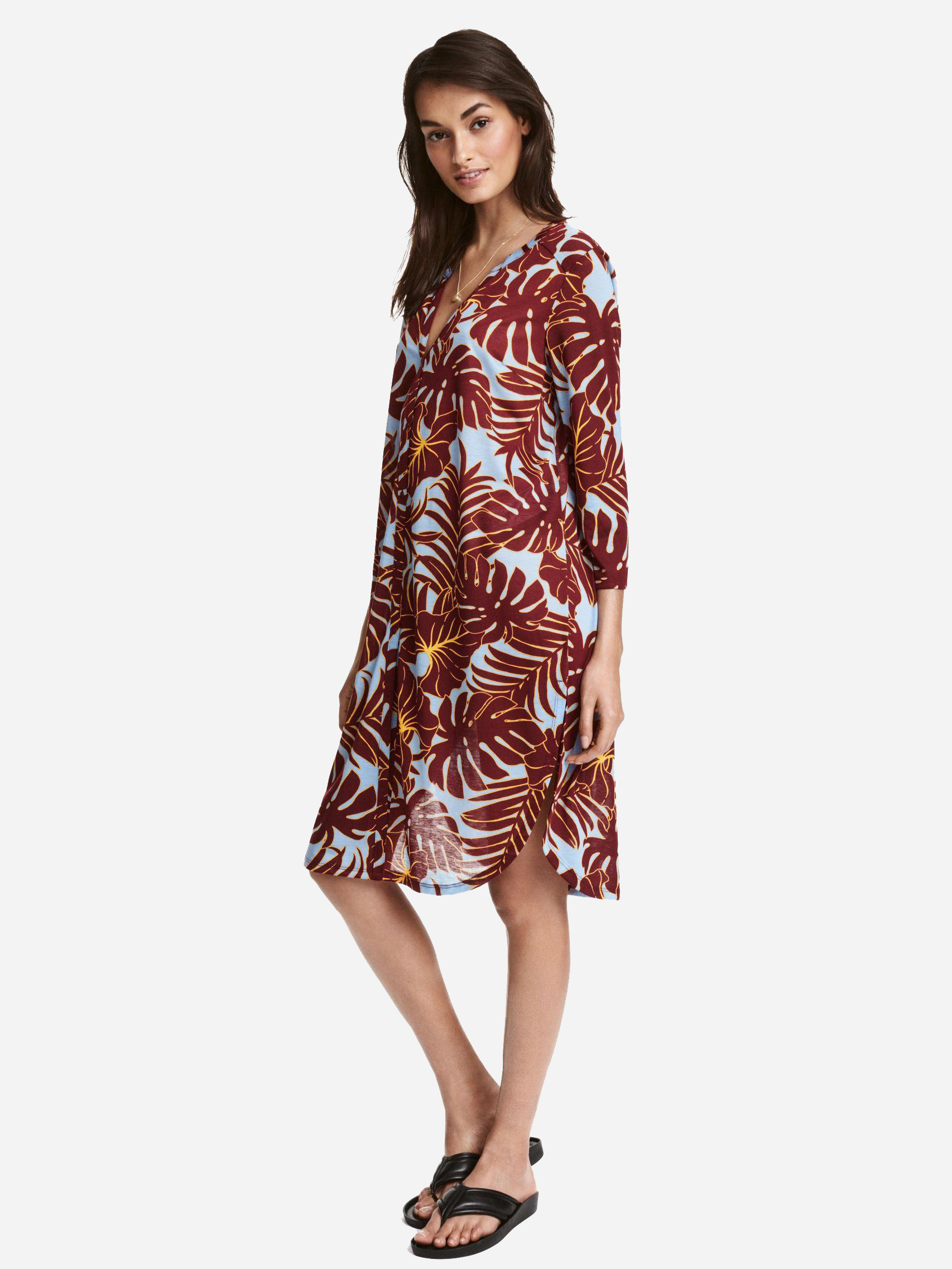 

Туника H&M 3834044-ACDG XS Бордовая с разноцветным