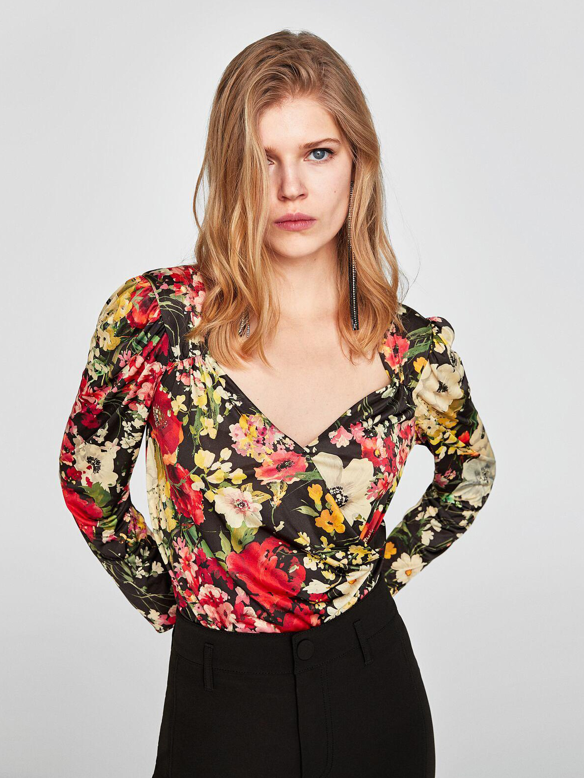 

Блузка Zara 2972-205-800-ACOZ S Черная