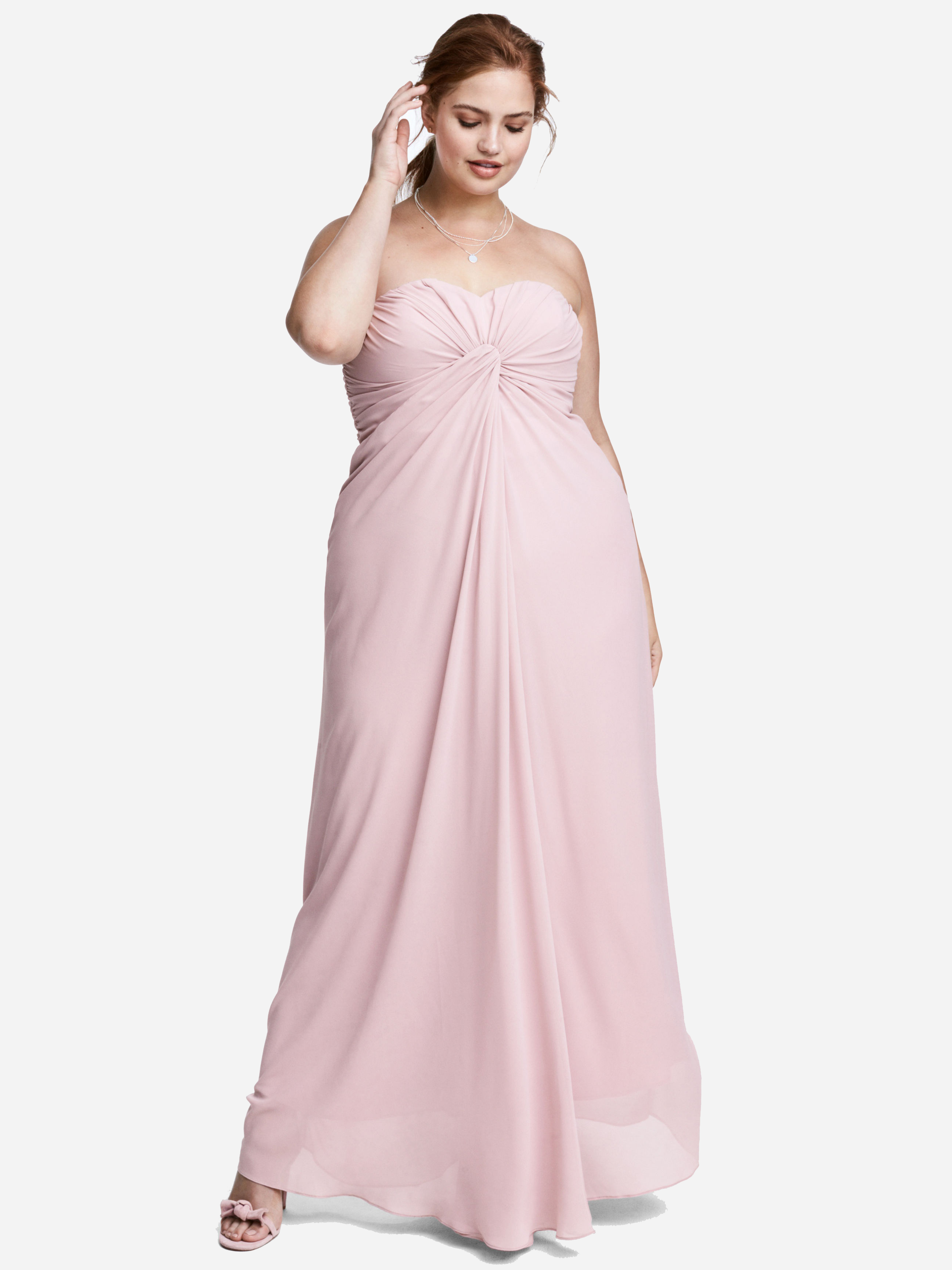 

Платье H&M 5617296-ACUH 56 Бледно-розовое