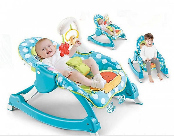 

Детский шезлонг-качалка 3в1 0-20кг с вибрацией 2 цвета Bambi (98389848)