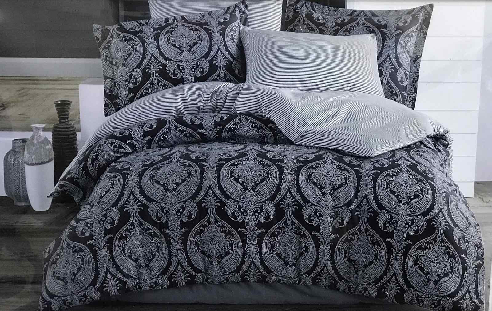 

Комплект постельного белья Zugo Home Сатин Jacquard V4 Anthracite 200x220