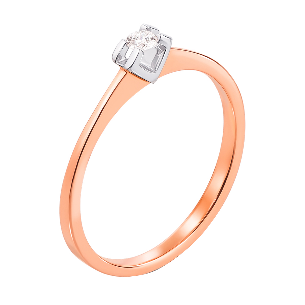 

Кольцо в красном и белом золоте с бриллиантом 000104202 16.5 размера