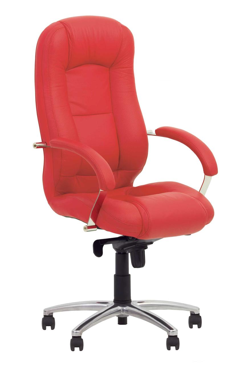 

Кресло офисное для кабинета MODUS steel Tilt CHR68 с механизмом Tilt, хромированная база, подлокотники с обитыми накладками, обивка экокожа ECO 90 Новый стиль цвет Красный