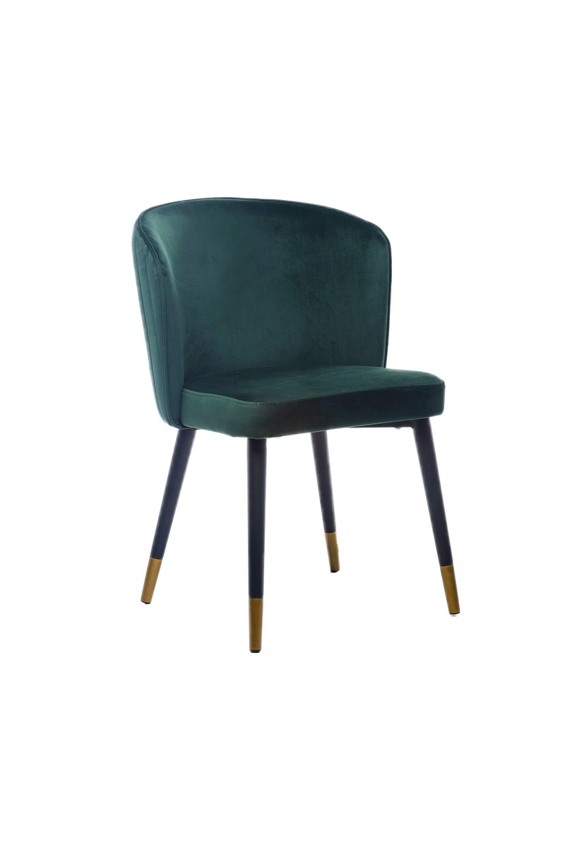 

Мягкий обеденный стул для кухни, бара, кафе металл / ткань M-36 Vetro Mebel цвет Изумрудный