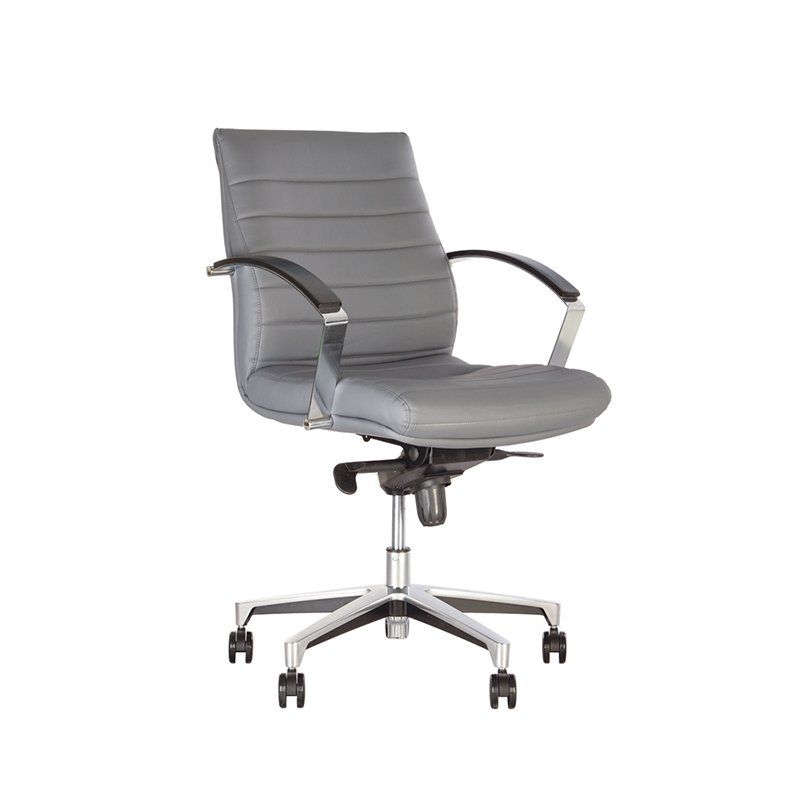 

Кресло офисное для кабинета IRIS steel LB MPD AL70 с механизмом Мультиблок, алюминиевая база, низкая спинка, обивка экокожа ECO 70 Новый стиль цвет Серый