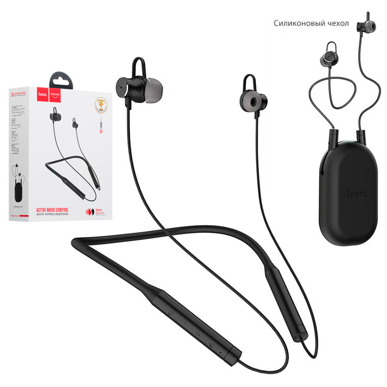

Bluetooth наушники с микрофоном Hoco S2 Joyful Active Noise черные