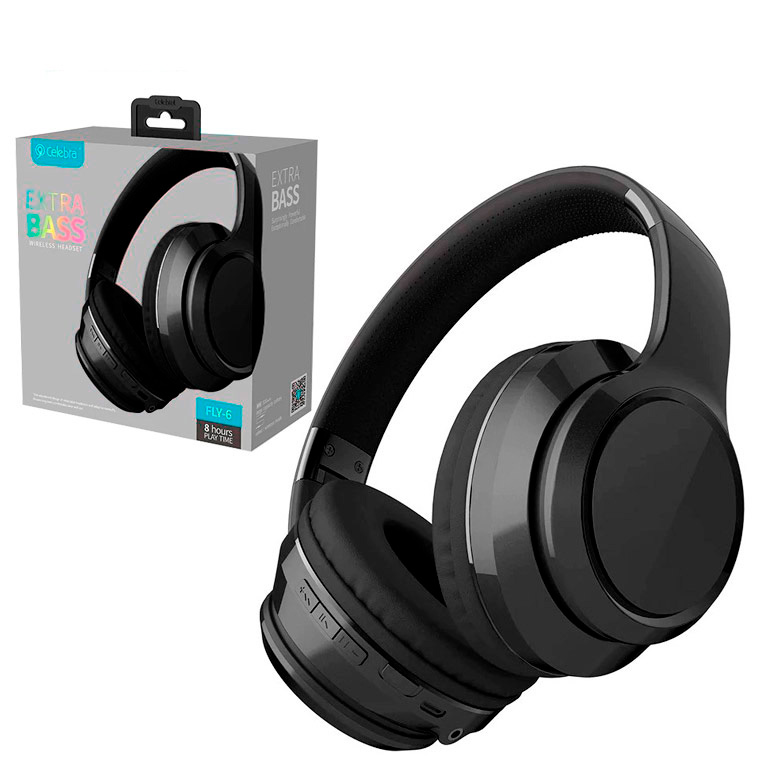 

Bluetooth наушники с микрофоном Celebrat FLY-6 черные