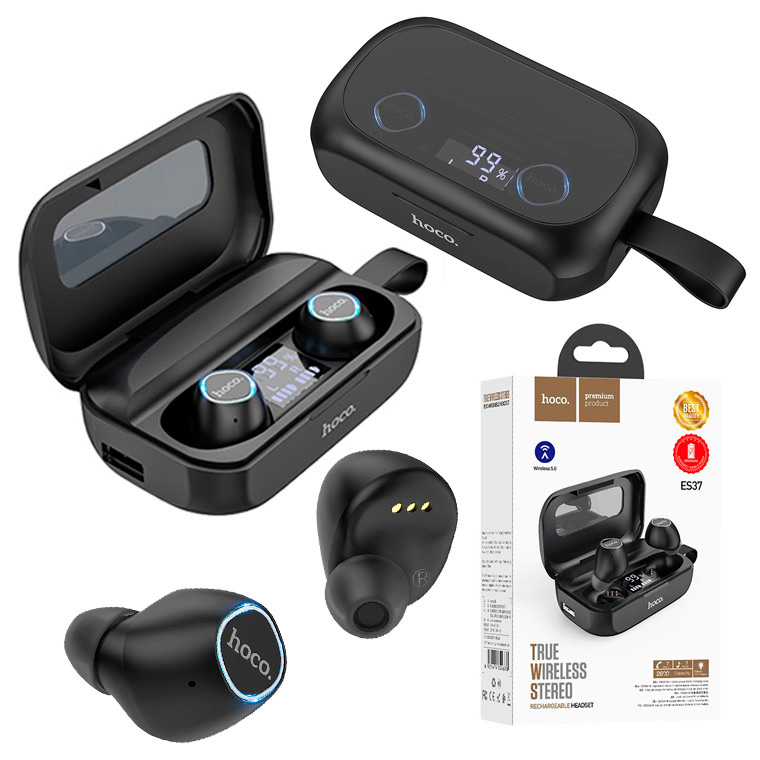 

Bluetooth наушники с микрофоном Hoco ES37 TWS черные