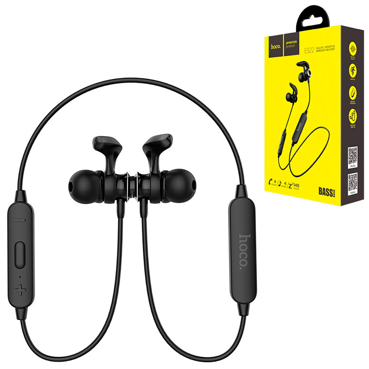 

Bluetooth наушники с микрофоном Hoco ES22 черные