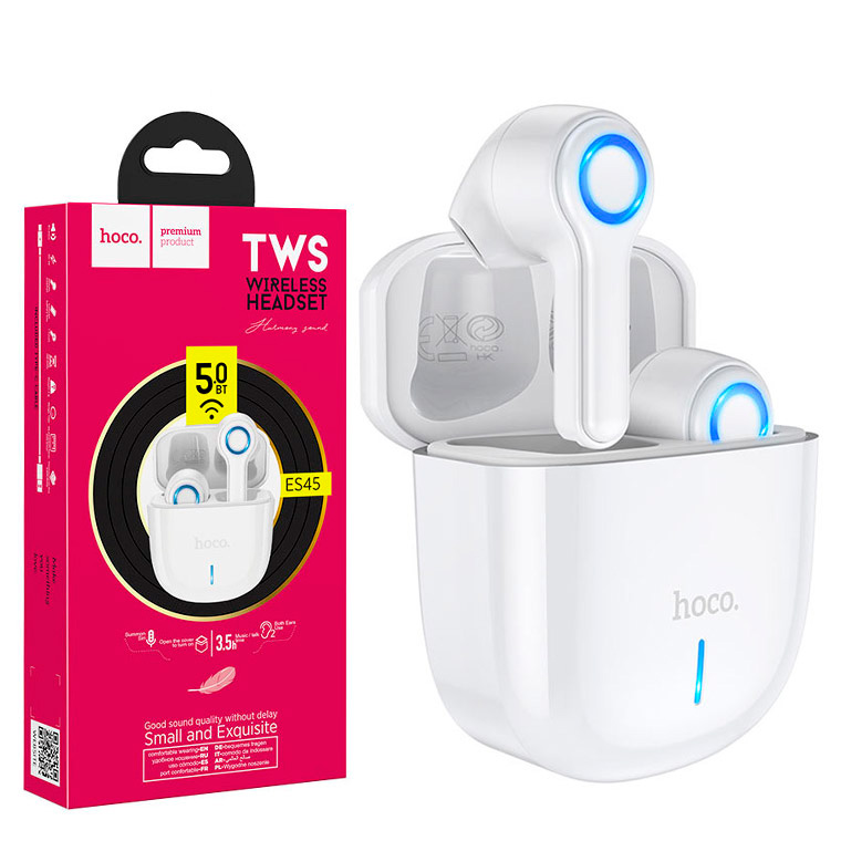 

Bluetooth наушники с микрофоном Hoco ES45 Harmony sound TWS белые