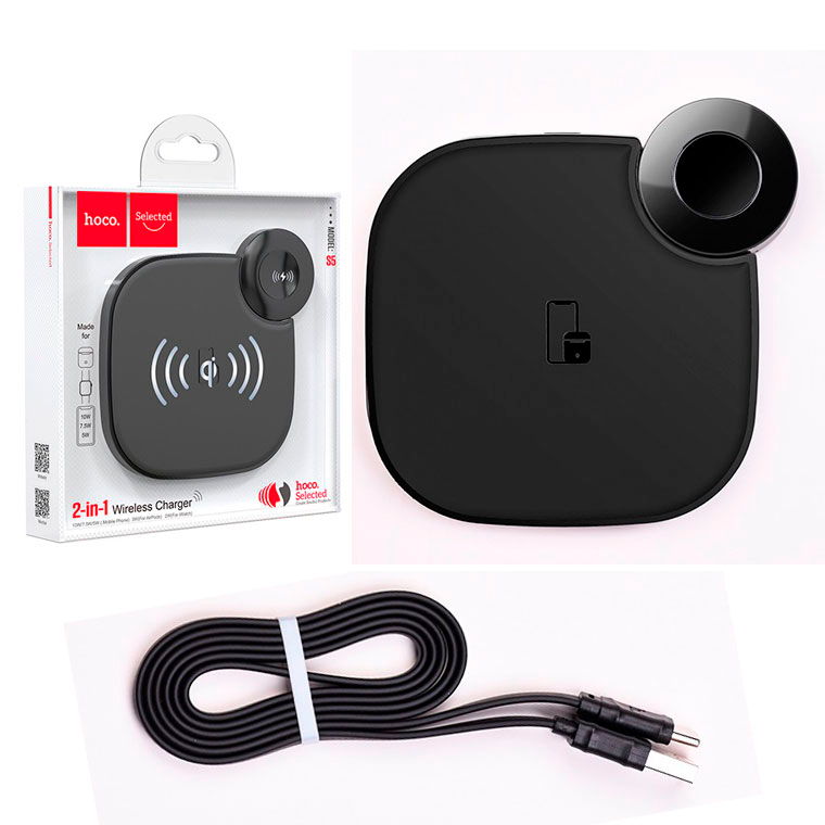 

Беспроводное зарядное устройство Hoco S5 2in1 black